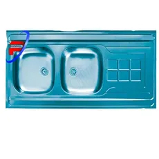 سینک ظرفشویی معمولی اخوان آبی آنجل 60×120  - Akhavan sink 120×60